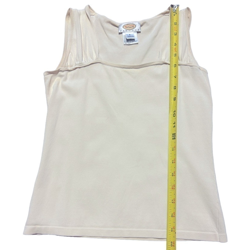 WOMENS TALBOTS TANK SHIRT BLOUSE IN IVORY, SIZE P - Picture 6 of 6